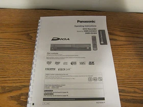 Panasonic dmr-ez475v dmr-ez485v dmr-es30 operating instructions user manual 