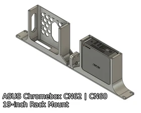 Asus Chromebox CN60 / CN62 19-Inch Rack Mount Bracket &ndash; PETG Modular Rackmount