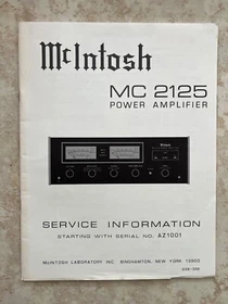 MCINTOSH SERVICE INFORMATION or SERVICE MANUALS  - ORIGINAL
