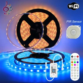 PIR Motion Sensor 40M 30M 25M 20M 15M 10M Waterproof RGB LED Strip Light 12V PSU