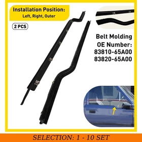 2-20X Weatherstrip Window Belt Trim Fit 1989-1998 Chevy Tracker Suzuki Sidekick
