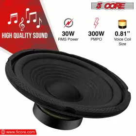 672-4 5 CORE Subwoofer Pmpo Dj Speaker Loudspeaker #3