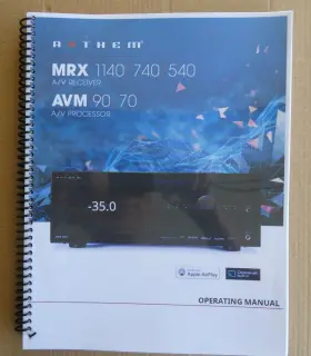 1140 ANTHEM Owners Operating Manual Mrx Receiver Avm