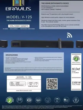 V12-S BRAVIUS Theater Surround Sound