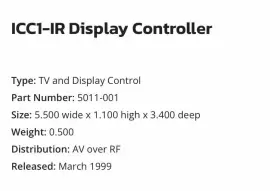 ICC1-IR CONTEMPORARY RESEARCH Display Controller #2