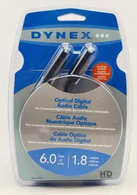 DX-AV201 DYNEX Optical Digital Audio Cable Feet Box
