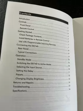 DD740 FELSTON Digital Audio Delay Owners Manual #3