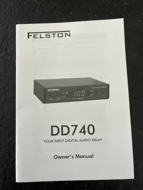 DD740 FELSTON Digital Audio Delay Owners Manual