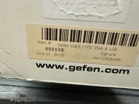 1500S-1500R GEFEN Sender Receiver Adapters Cables Manual