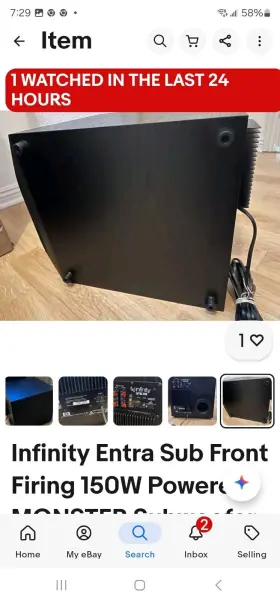 RS32145 INFINITY Entra Subwoofer Watts #2