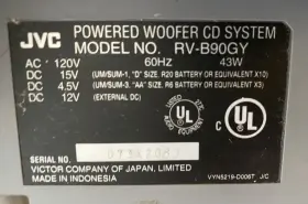KV-B90GY JVC Kaboom Boombox #2