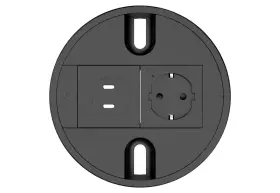 T-IN2-RND1 KRAMER Elegant Round Tabletop Connectivity Box