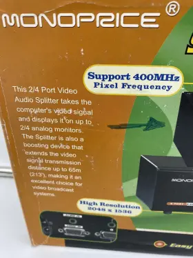 VAS-812PF MONOPRICE Video Audio Splitter Port Booster Monitor #3