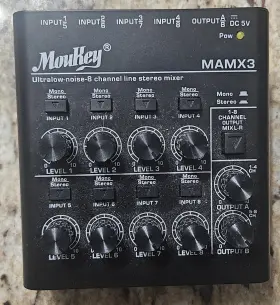 MAMX3 MOUKEY Ultralow Noise Channel Stereo Mixer