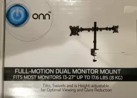 ONA19HO043 ONN Motion Dual Monitor Arm Mount Screens Swivel #3