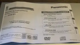 DVD-S1 PANASONIC Cd Player Advanced Progressive Remote Power #3