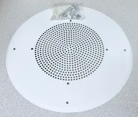 BR8W QUAM Round Screw Mount Steel Baffle Grille Speaker