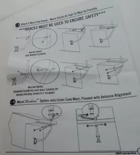 850022234750 SATELLITESALE Antenna Mount Monopoles Arms