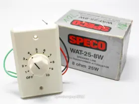 WAT-25-8W SPECO Speaker Line Attenuator Volume Control