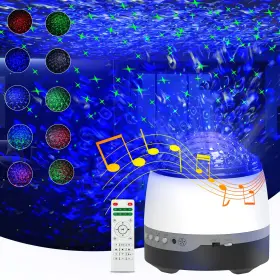 713749190535 SUNBOX Galaxy Projector Star Bedroom Remote