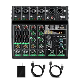 721703544256 TIIMGE Audio Mixer Dsp Effects Phantom Power