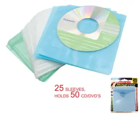 30A21A TRISONIC Cd Dvd Double Storage Sleeve