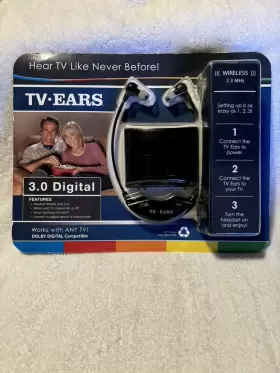 760895 TV EARS Digital Wireless Headset Hearing