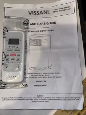 VAP09R1AWT VISSANI Ac Remote Control