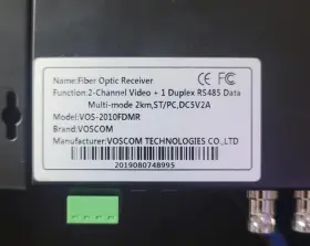 2010FDMR VOSCOM Fiber Optic Receiver Video Data