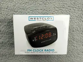 80209T WESTCLOX Fm Clock Radio Dual Alarm Digital Display