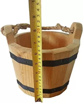445035946931 WOOD IS GOOD Wooden Water Wishing Pail Rope #2