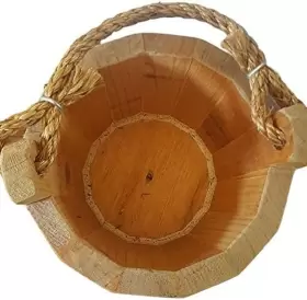 445035946931 WOOD IS GOOD Wooden Water Wishing Pail Rope #3