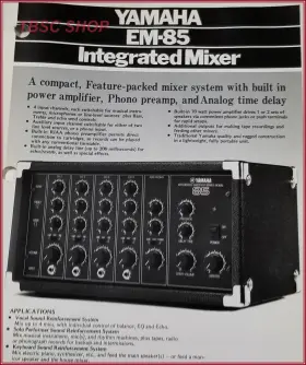 EM-85 YAMAHA Integrated Mixer Brochure