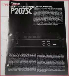 P2075C YAMAHA Power Amplifiers Brochure