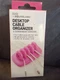 SOUNDLOGIC ITEK DESKTOP CABLE ORGANIZER WITH 5 DIVIDERS - PINK - NEW IN PACKAGE