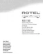Operating Instructions For Rotel RDD-1580