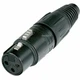 2x Neutrik NC3FX-B 3-Pin XLR Female Cable Connector w/ Gold Contacts - Sealed