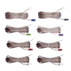 8x Pieces Speaker Cables Red Gray For Samsung Home Cinema System