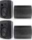 Herdio 6.5" Outdoor Bluetooth Waterproof Wall Mount Speakers (4-Pack), 800W Peak