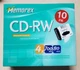 Memorex CD-RW 10 Pack 4X 700MB 80 Min Compact Discs Rewritable & 1 DVD+R New