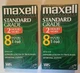 2x Maxell VHS Premium Grade Blank Video Cassette Tapes T-160 8 Hour - Sealed