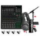 Mackie ProFX12v3+ Content Creator Bundle wAT2040 MicsATHM20X Headphones