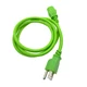 4 Ft Green AC Cable for MACKIE PROFX8 PROFX12 PROFX16 PROFX22