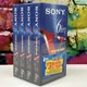 Sony T-120VF Premium Grade VHS Videotapes 6 Hour EP Blank Tape 4 Pack Record NEW