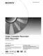 Sony RDR-VX530 VCR/DVD Owners Instruction Manual