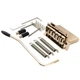 Musiclily Pro Gold 52.5mm Modern 2-Point Guitar Tremolo Bridge 40mm Brass Block