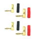 8 xBanana Plugs 90 Degree Gold Plated 4mm Dual Screw Solderless for Speaker Wire