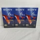 Sony T-120VF 6 Hrs Blank VHS Premium Grade - NEW Sealed High Durability Lot of 3