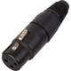 1 lot of 10 Neutrik NC3FX-B XLR Female Black with Gold. Bagged New.