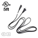 PwrON 5ft UL AC Power Cord Lead for TECHNICS SL-PD665 SL-PD667 SL-PD687 SL-PD688